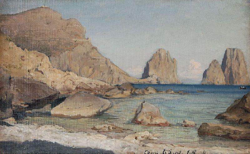 Albert Hertel Capri Spain oil painting art